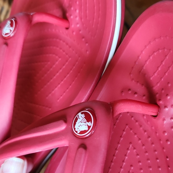 Crocs Crocband Mens Flip Flops Red Shoes Size 12 - Picture 8 of 15